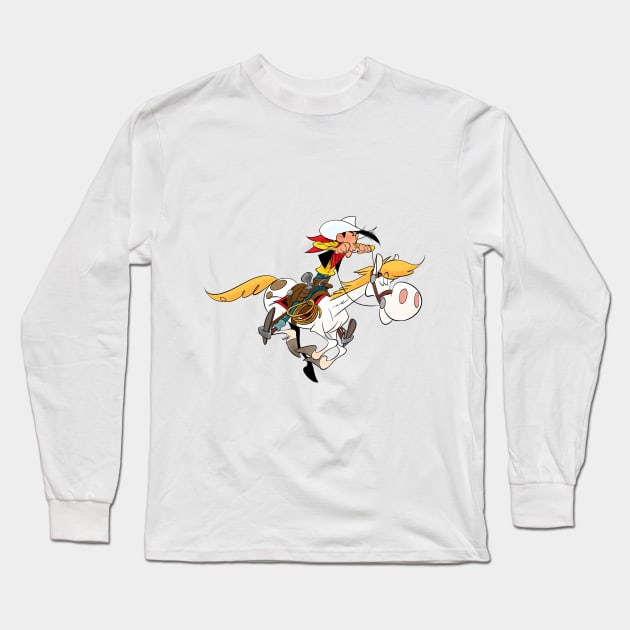 Lucky Luke Long Sleeve T-Shirt by FanartFromDenisGoulet